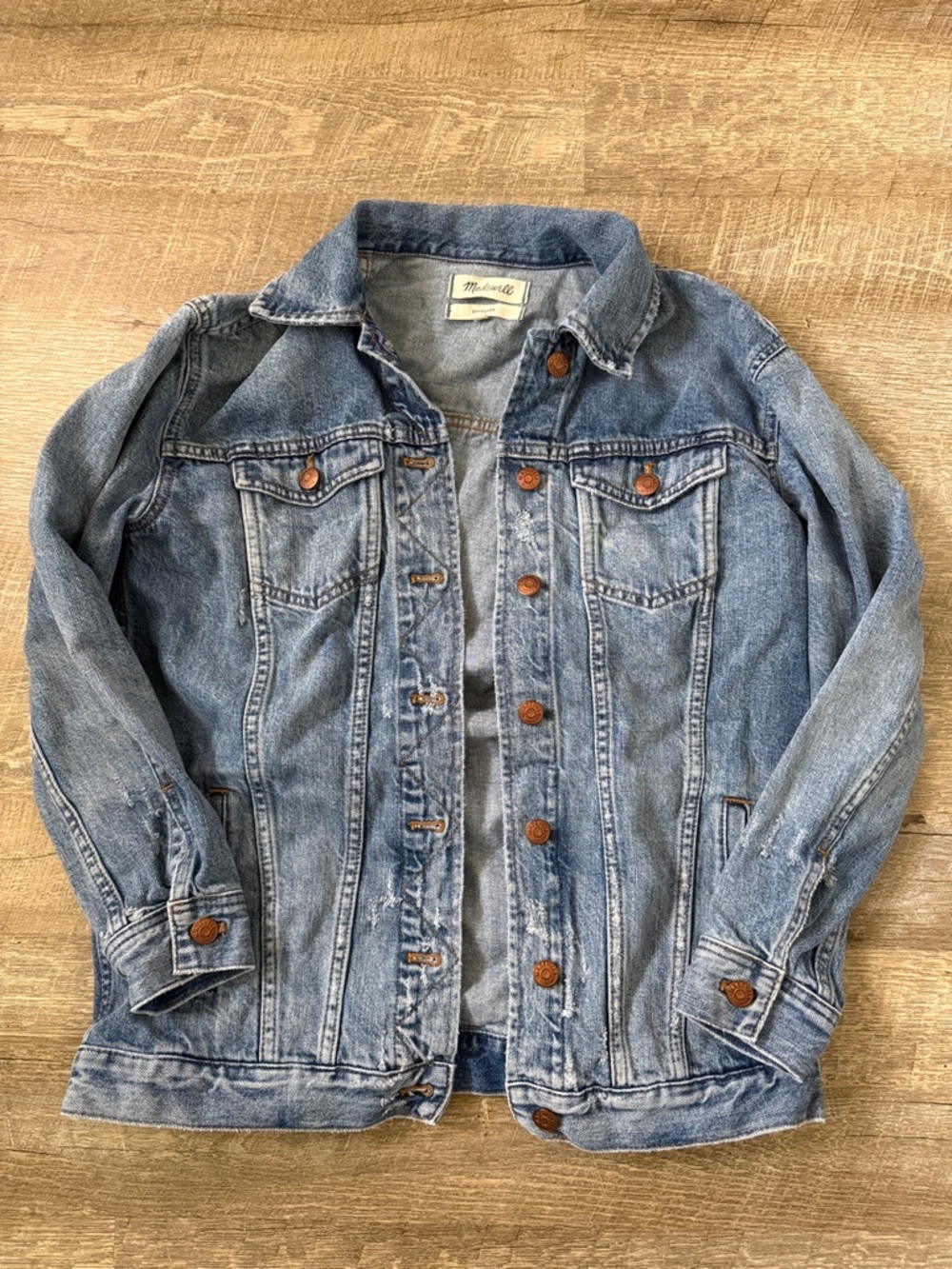 Madewell Oversized Jean Jacket In Wortham Wash Size XS
